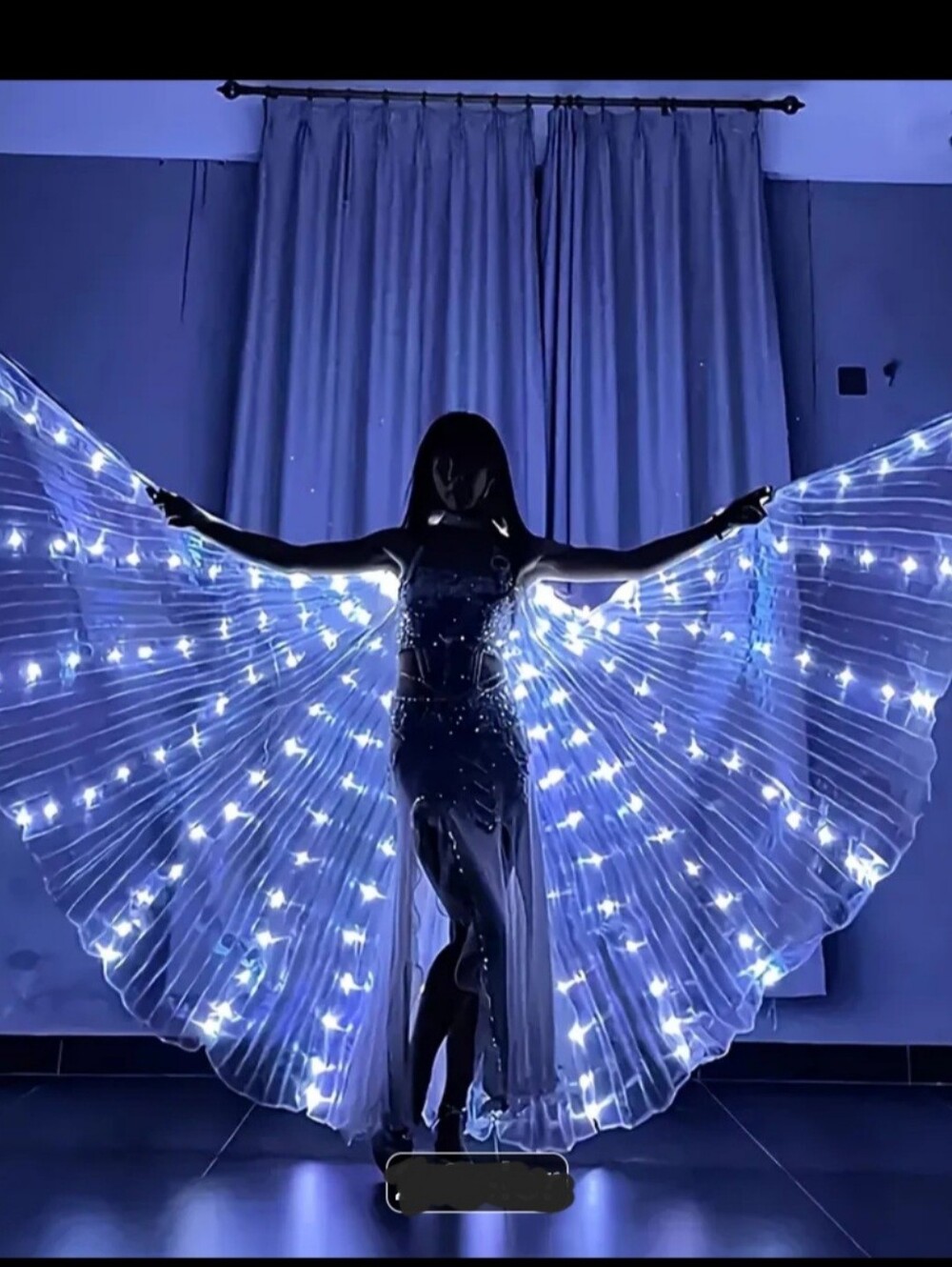 NEW LED ANGEL WINGS Abdominal Dance Wings, Lights It Is White Or MULTI COLOR!!! - Picture 2 of 16